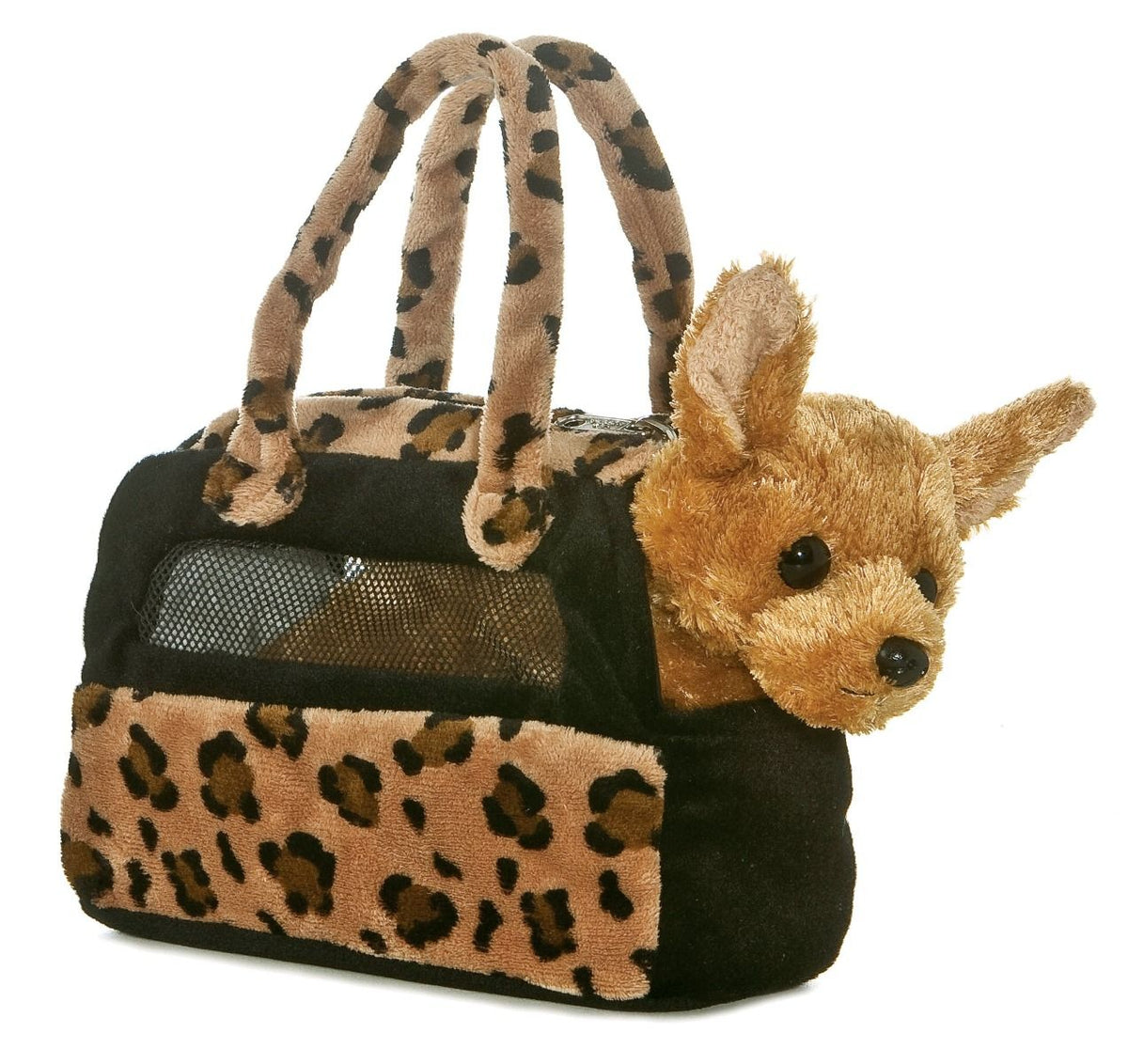 Fancy Pals Chihuahua in Leopard Print Bag