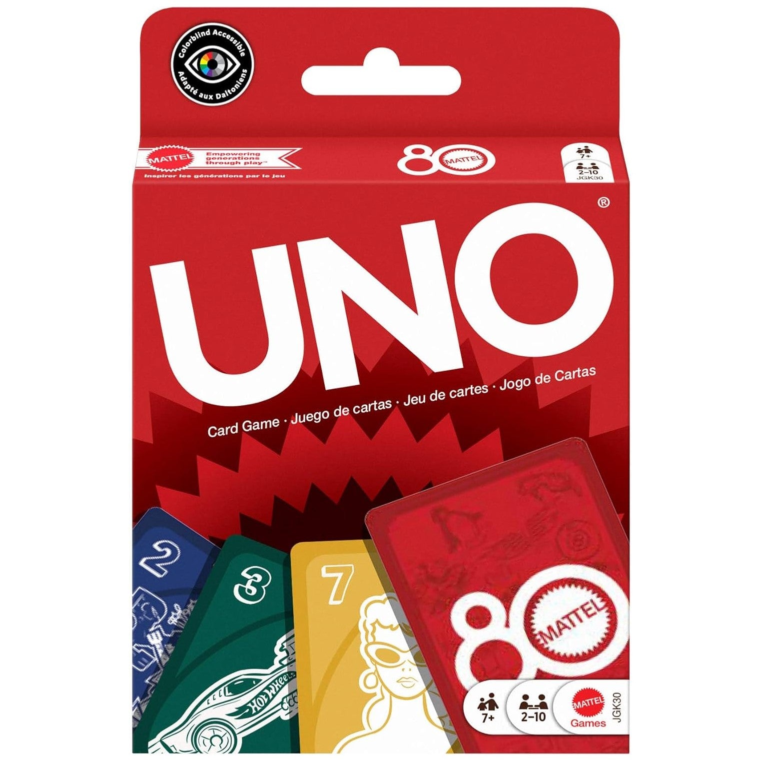 UNO Mattel 80th Ruby Red Edition