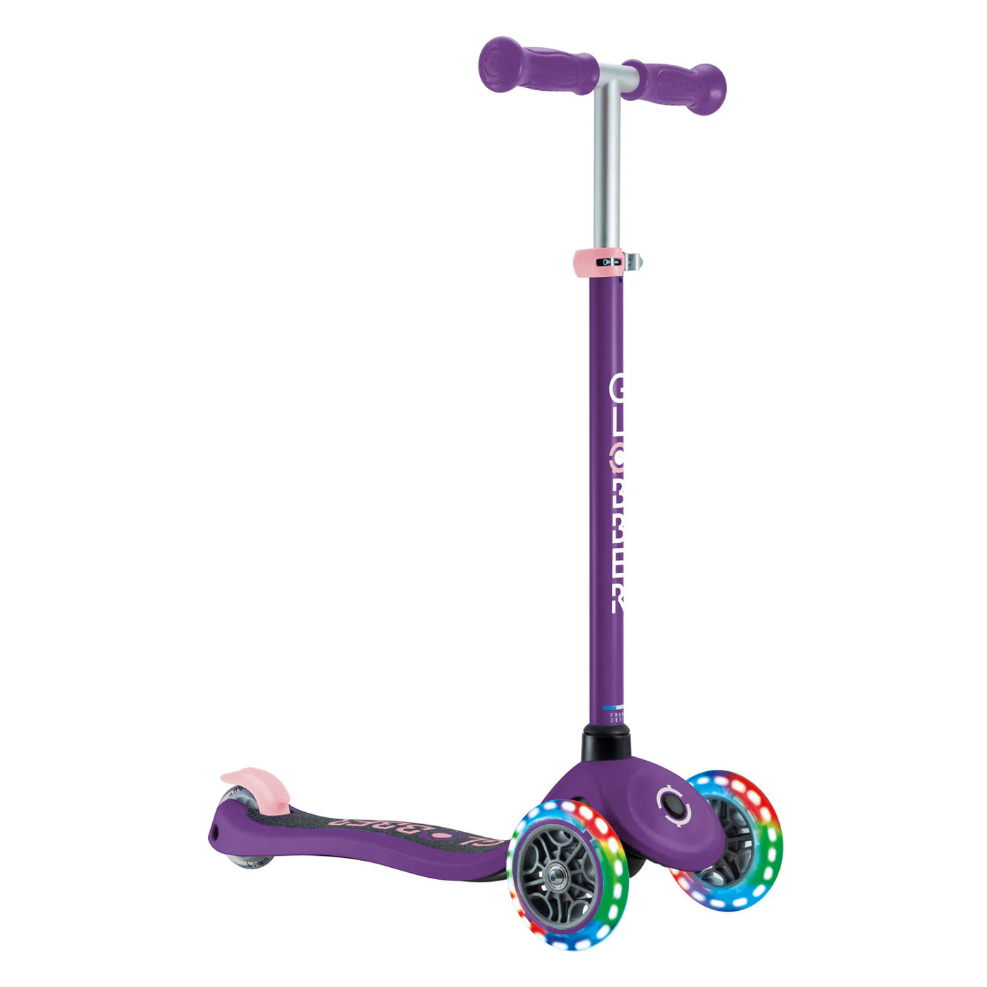 Globber Primo PLUS Lights 3 Wheel Scooter PURPLE