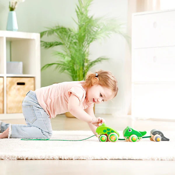 Hape Pull Along Frog Family