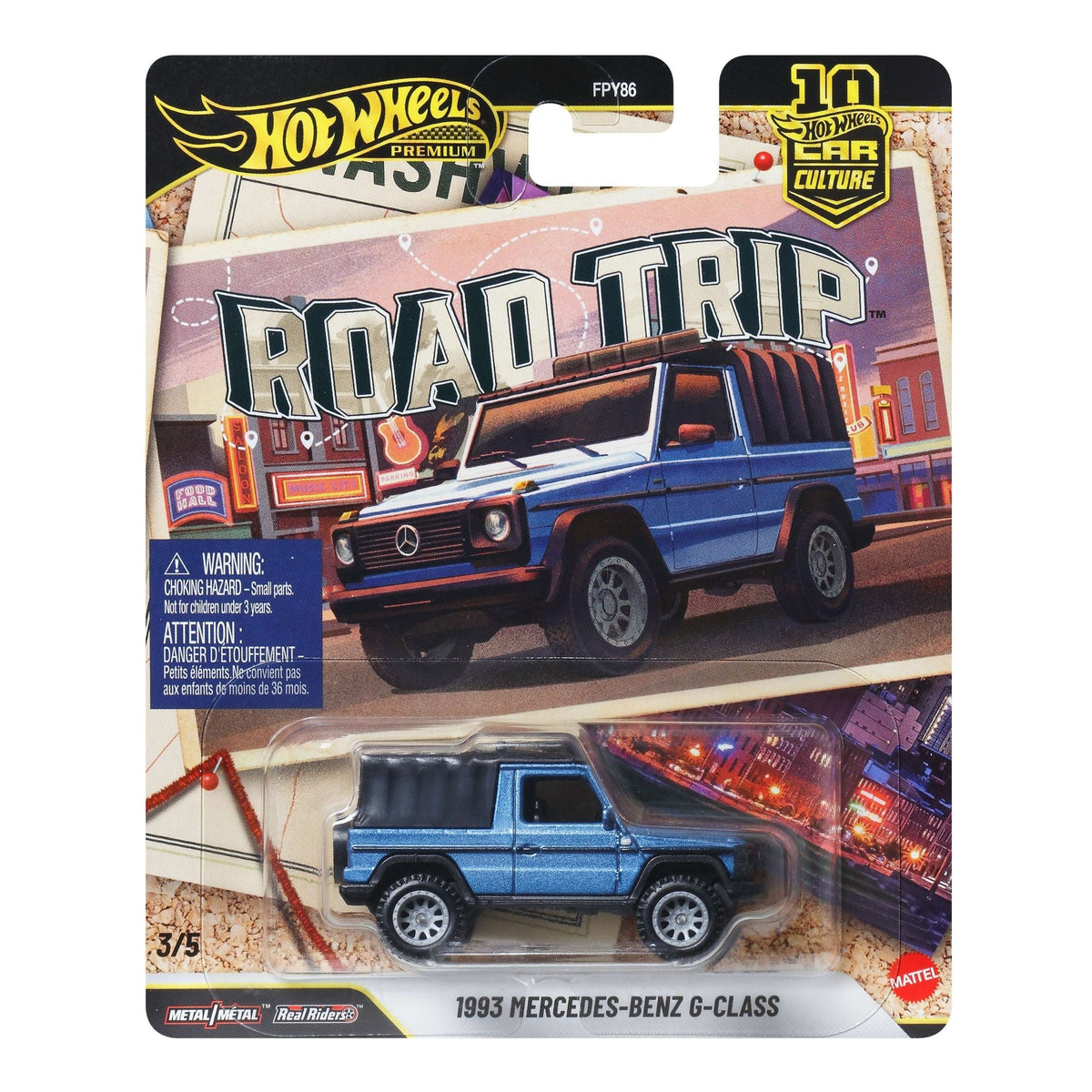 Hot Wheels Car Culture Premium Road Trip 1993 Mercedes-Benz G-Class 3/5