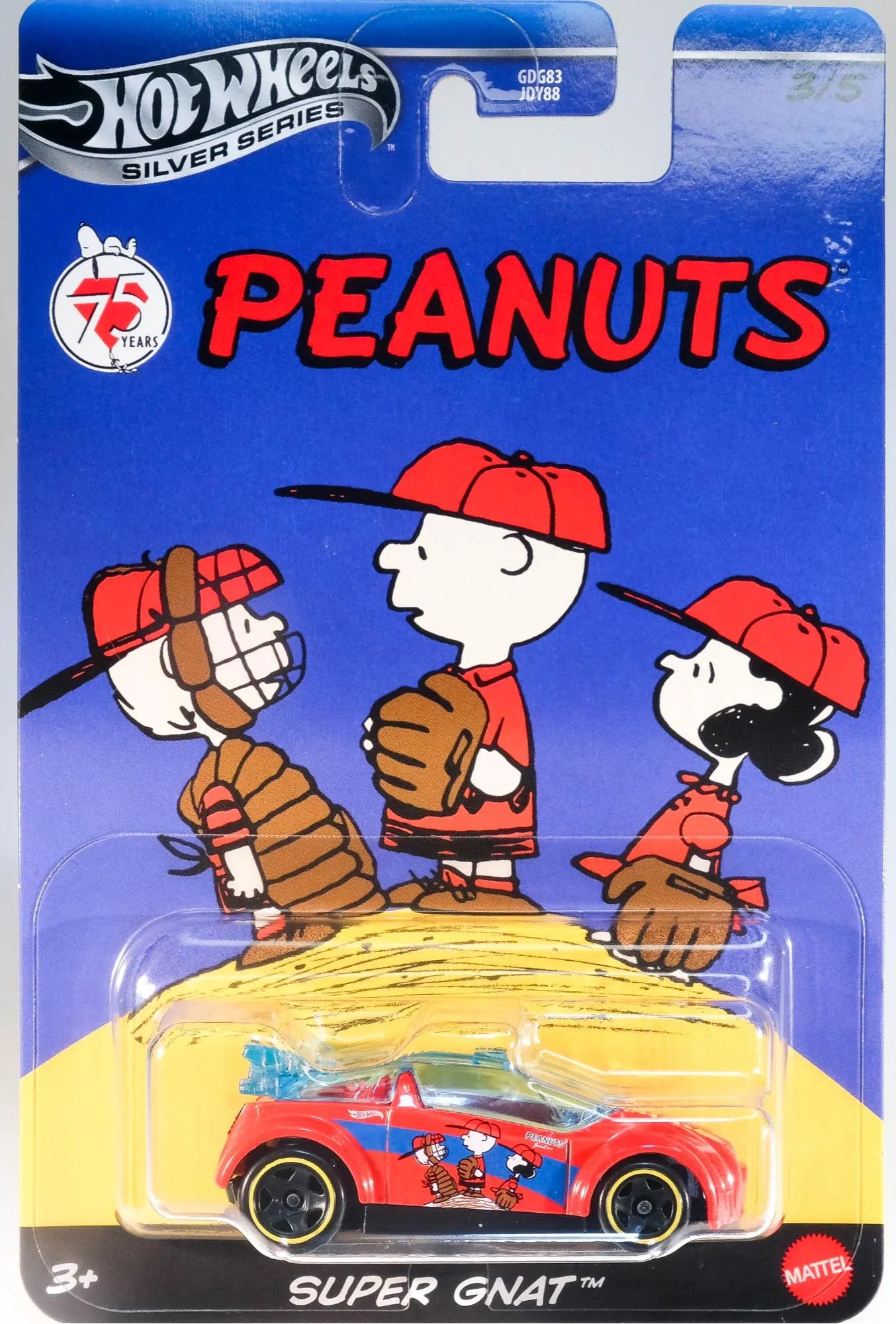 Hot Wheels Entertainment Peanuts 75yrs Super Gnat 3/5