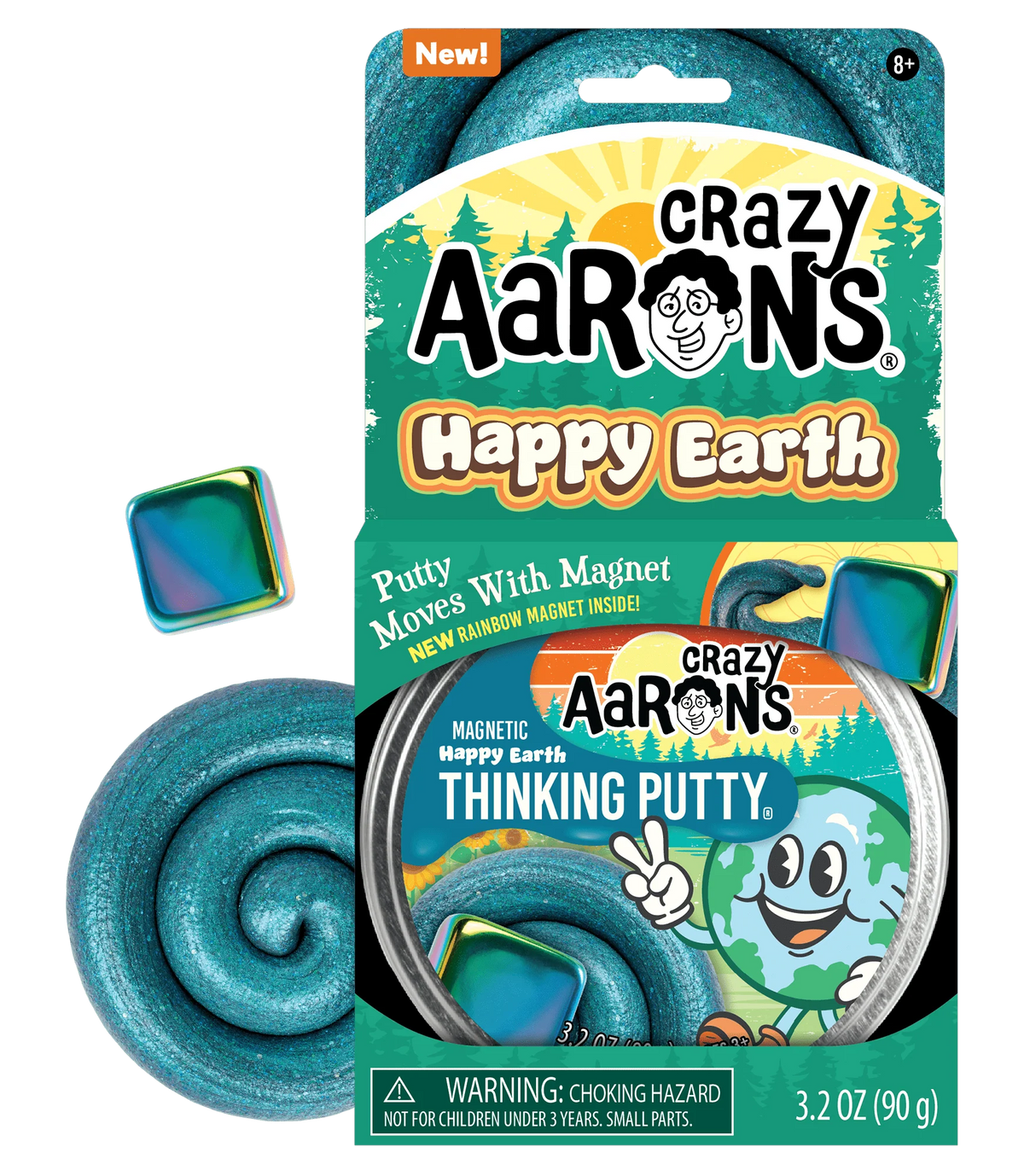 Crazy Aarons Putty Happy Earth Magnetic Storms 90g Tin