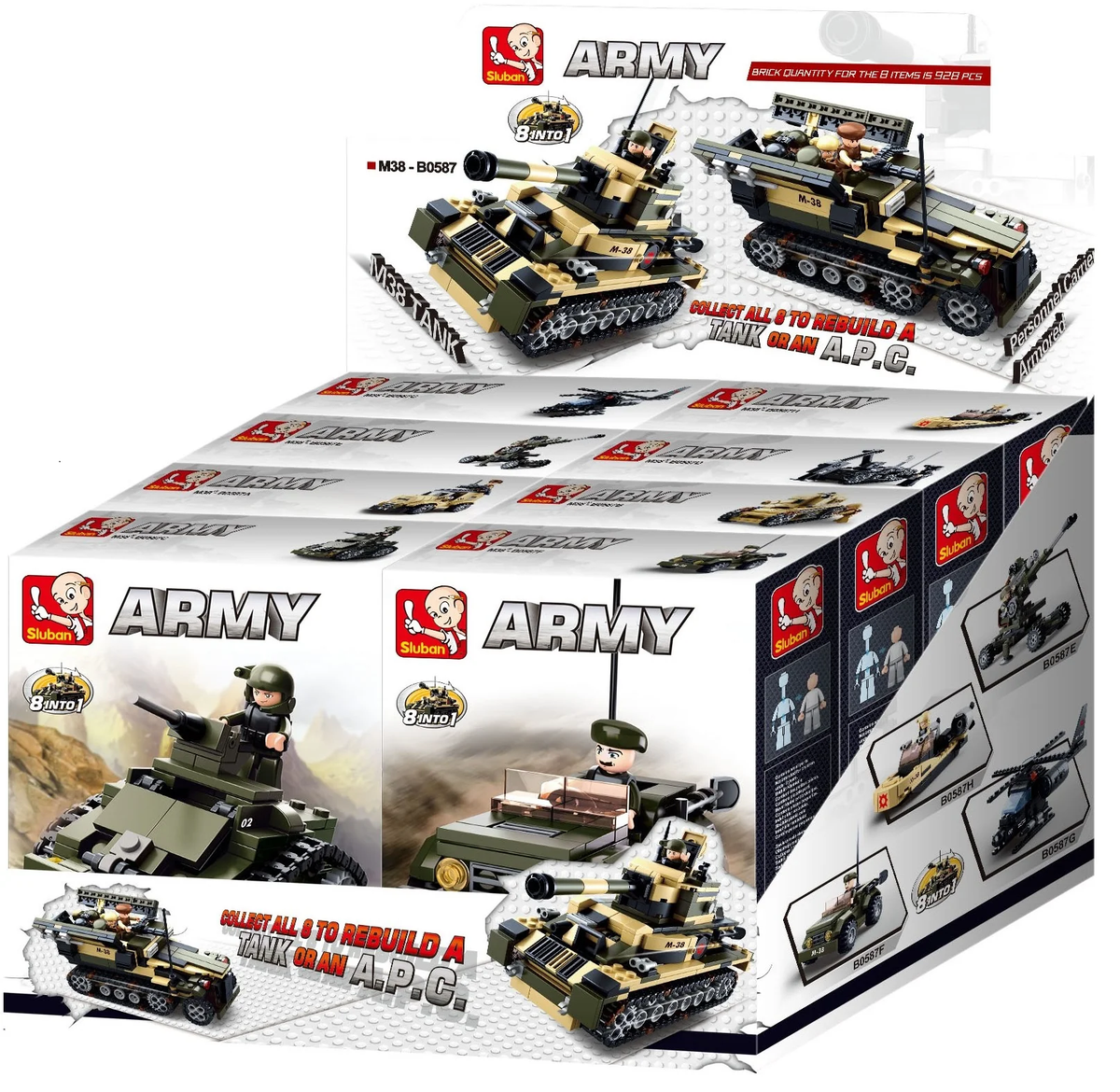 Sluban Army 8 into 1 Set Asstd (collect all 8 sets to build one bigger set)