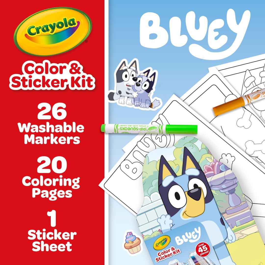 Crayola Colour &amp; Sticker Kit BLUEY