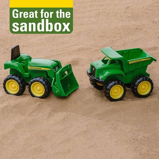 John Deere Sandbox Vehicles 2 Pack 15cm