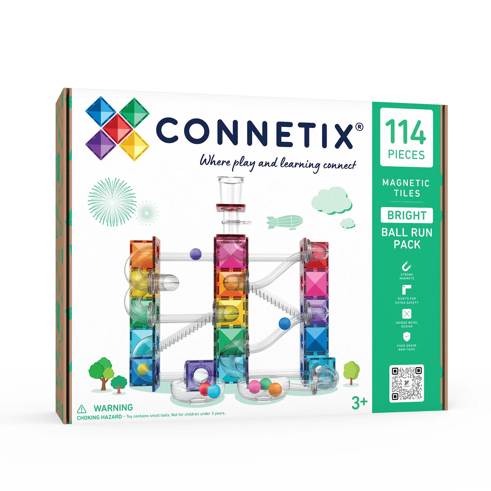 Connetix Ball Run Bright Pack 114pc