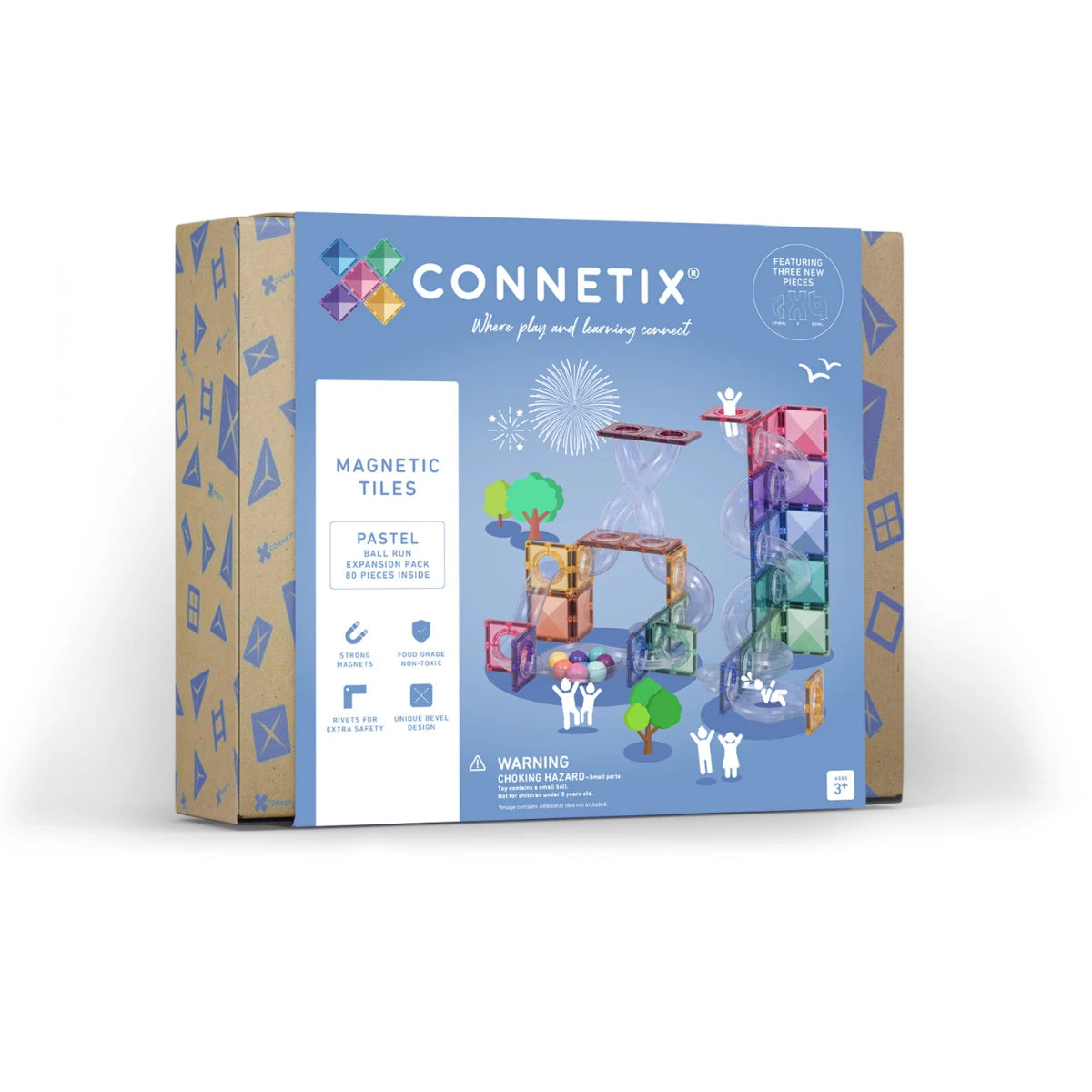 Connetix Pastel Ball Run Expansion Pack 80 pce