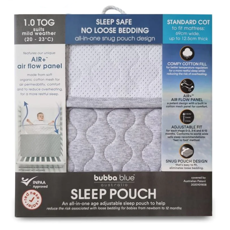 Bubba Blue Breathe Easy Sleep Pouch 1.0 TOG Standard Cot