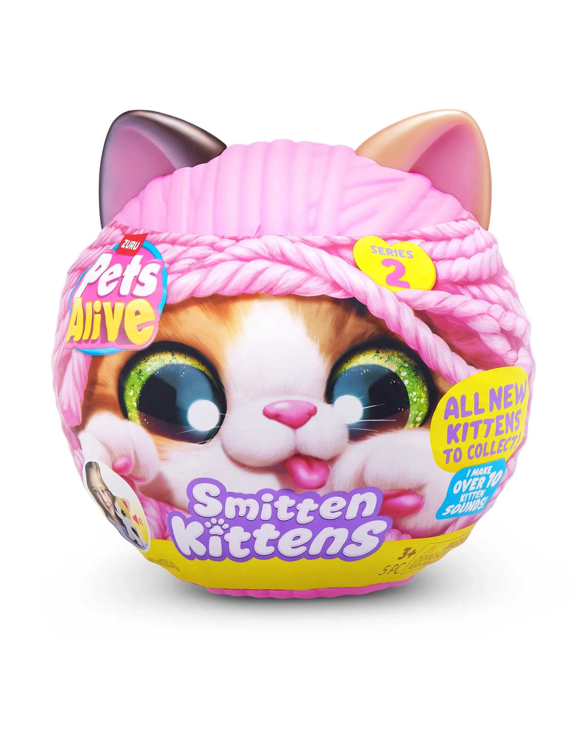 Zuru Pets Smitten Kittens Interactive Plush S2 (req 3 x AAA batt)