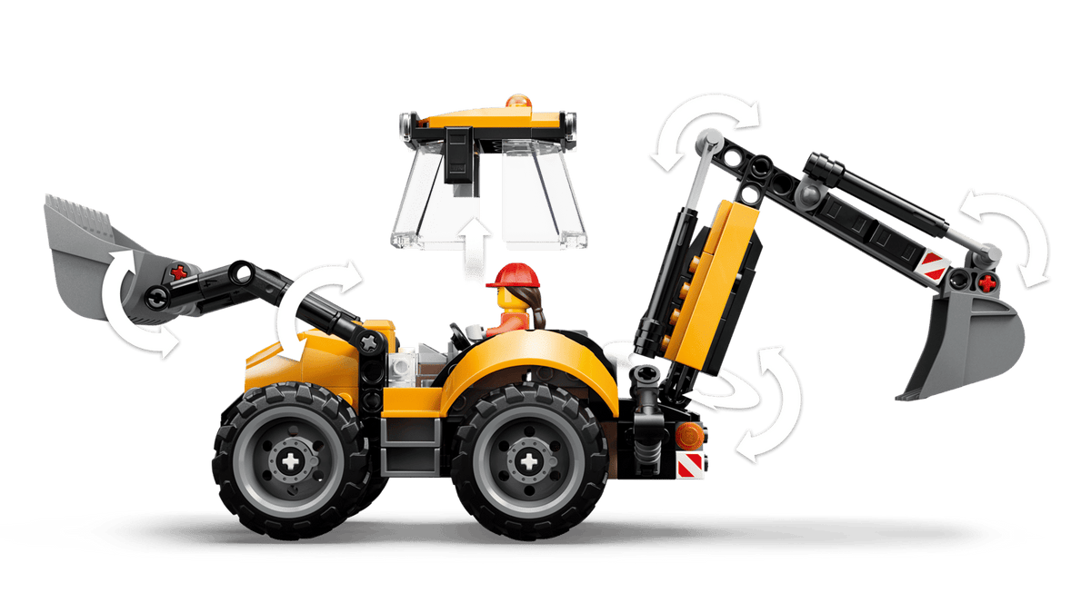 Lego 60480 City Yellow Backhoe Loader