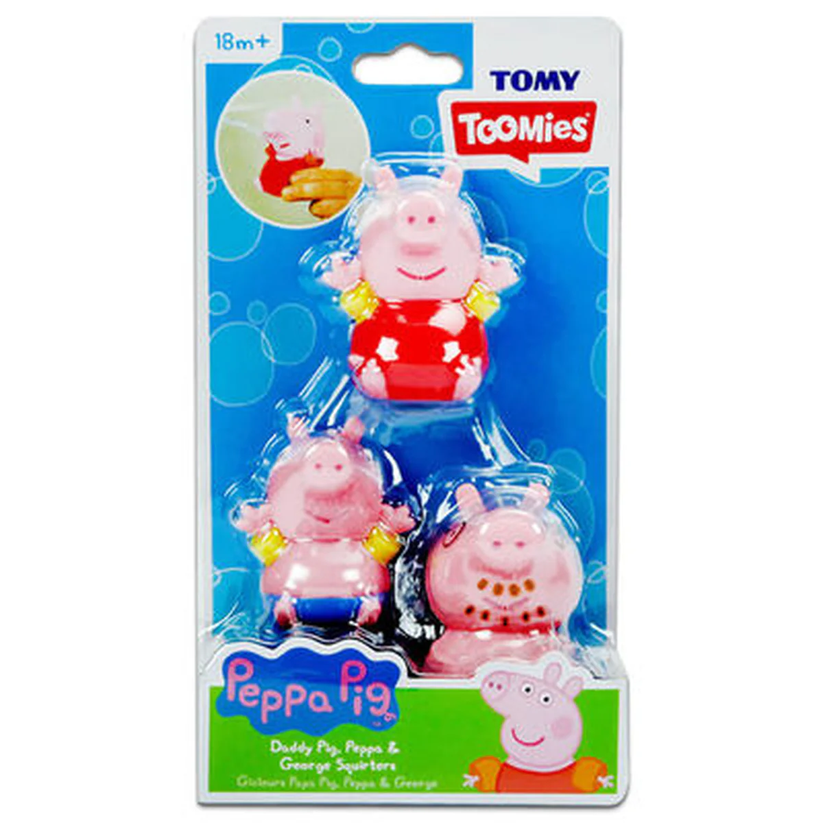 Tomy Peppa Pig Daddy, Peppa & George Squirters 3pk