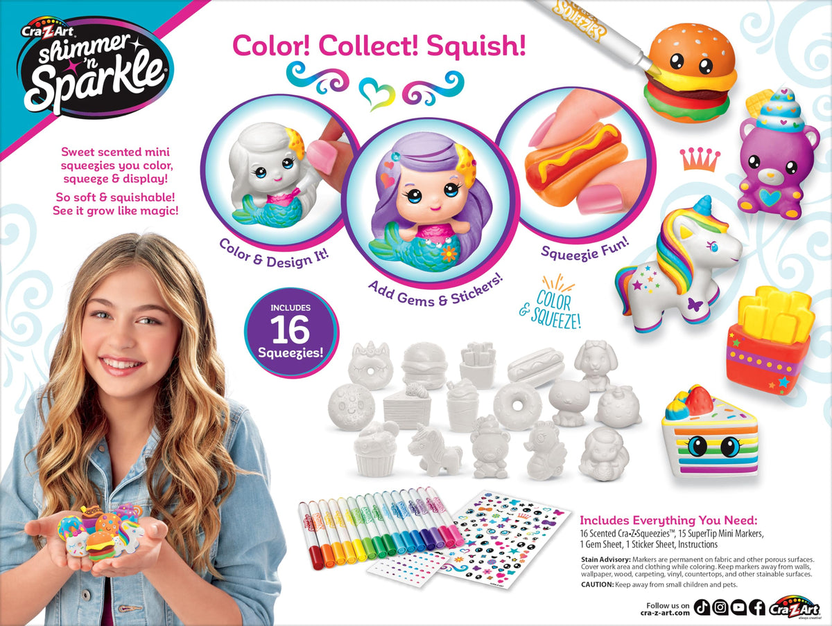 CRA-Z-ART Shimmer N Sparkle 3 in 1 Mini-Mazing Squeezie Cuties