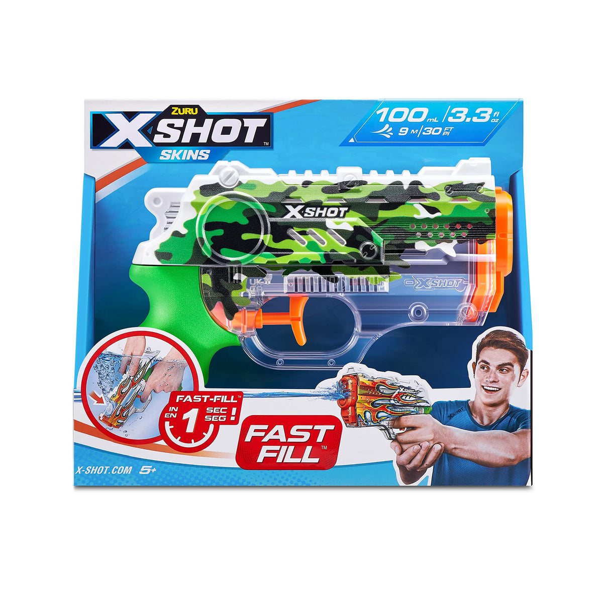 Zuru XSHOT Fast Fill Skins Water Gun Nano Jungle Camo