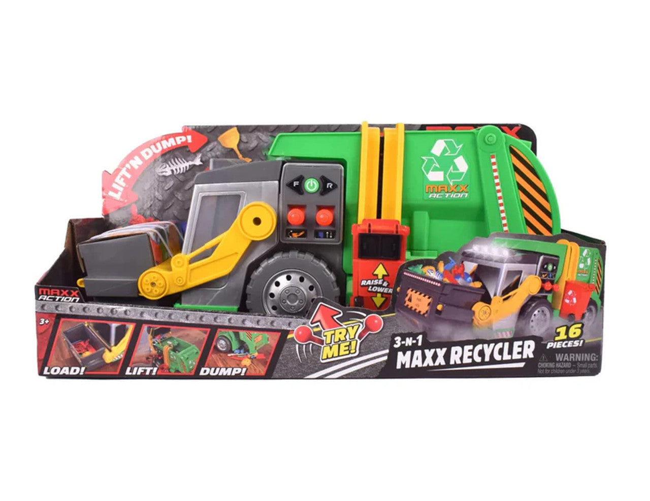 TOMY Maxx Action 3 in 1 Motorised L&S Recycle Truck
