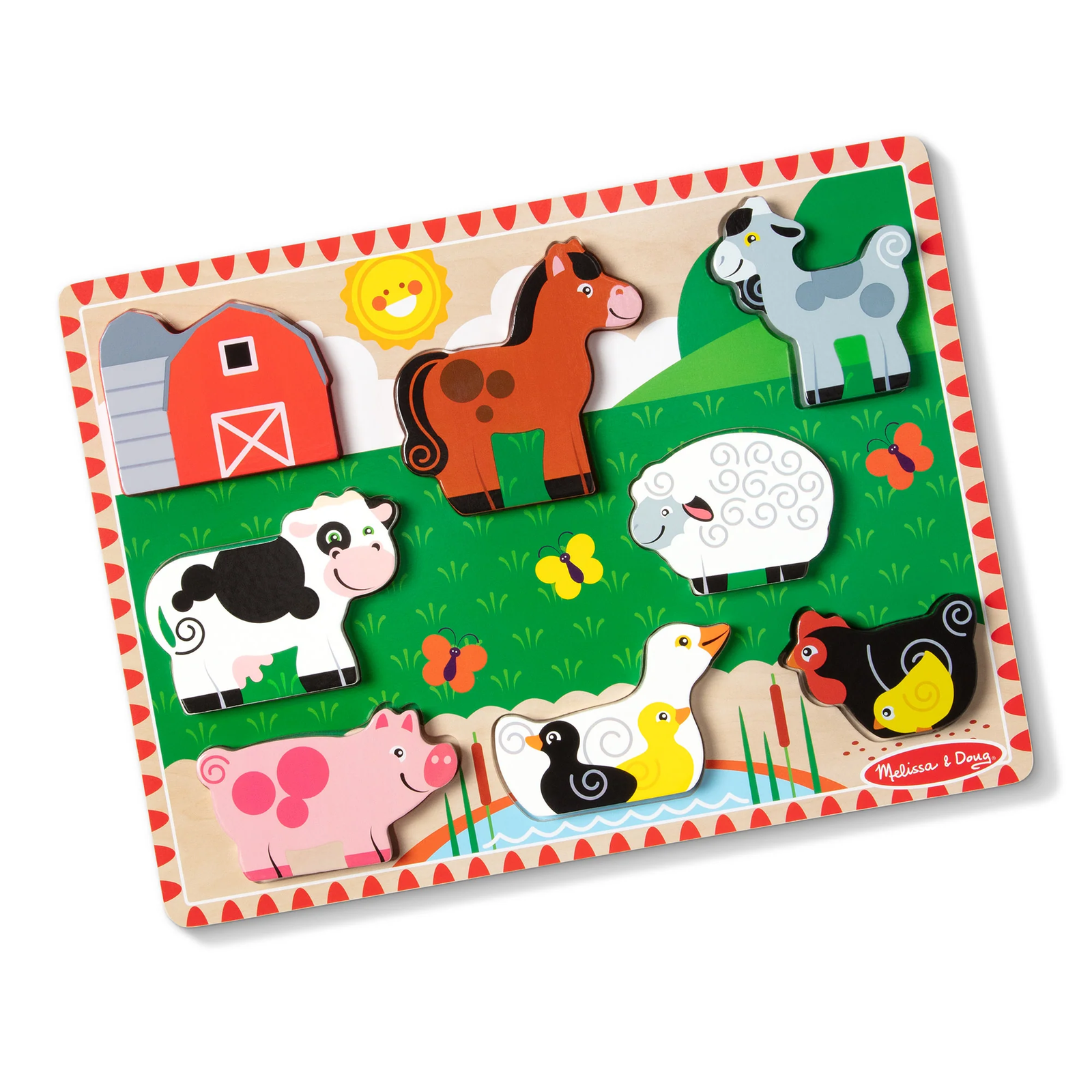M&D3723 Wooden Chunky Puzzle Farm Animals