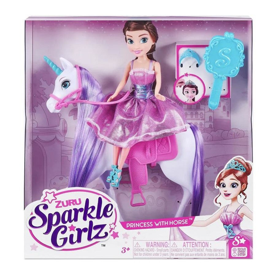 Zuru Sparkle Girlz 10" Princess Doll with Unicorn Horse Playset
