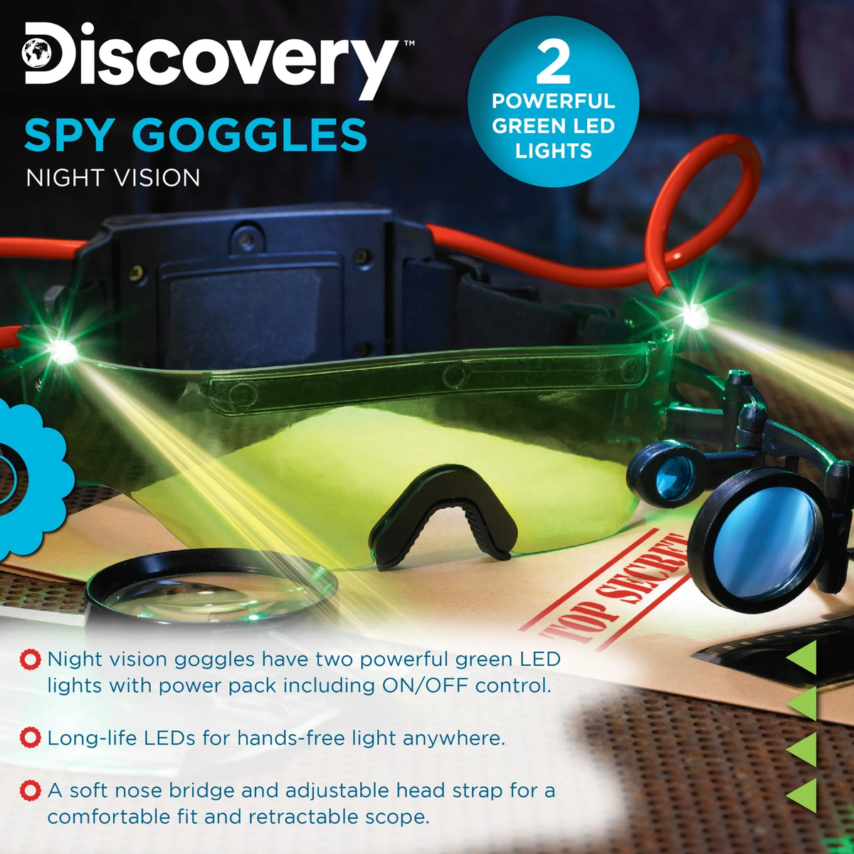 Discovery Spy Goggles Night Vision Req 3 x AAA batteries