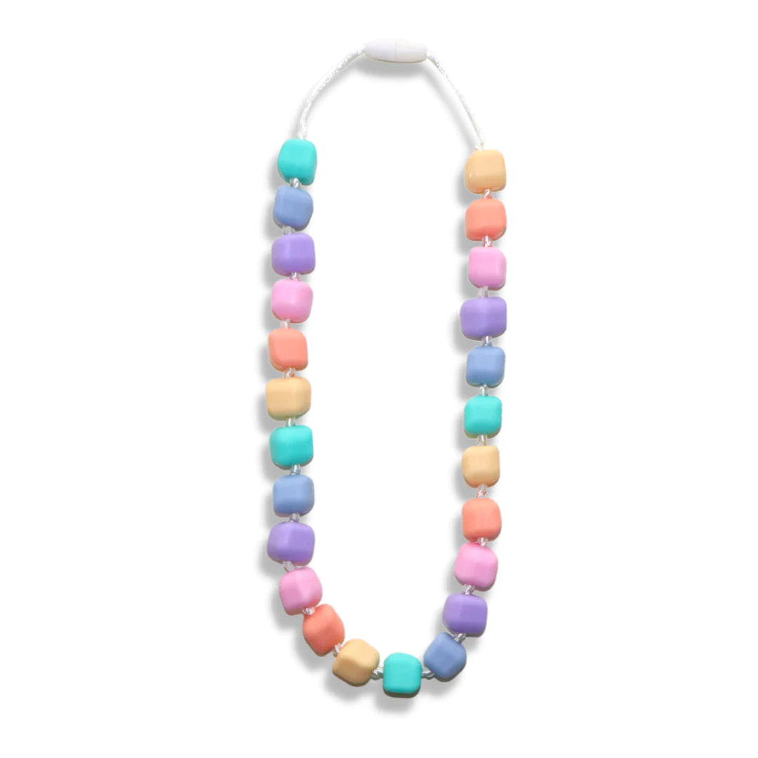 Jellystone Silicone Pendant Necklace PRINCESS &amp; THE PEA Rainbow Pastel