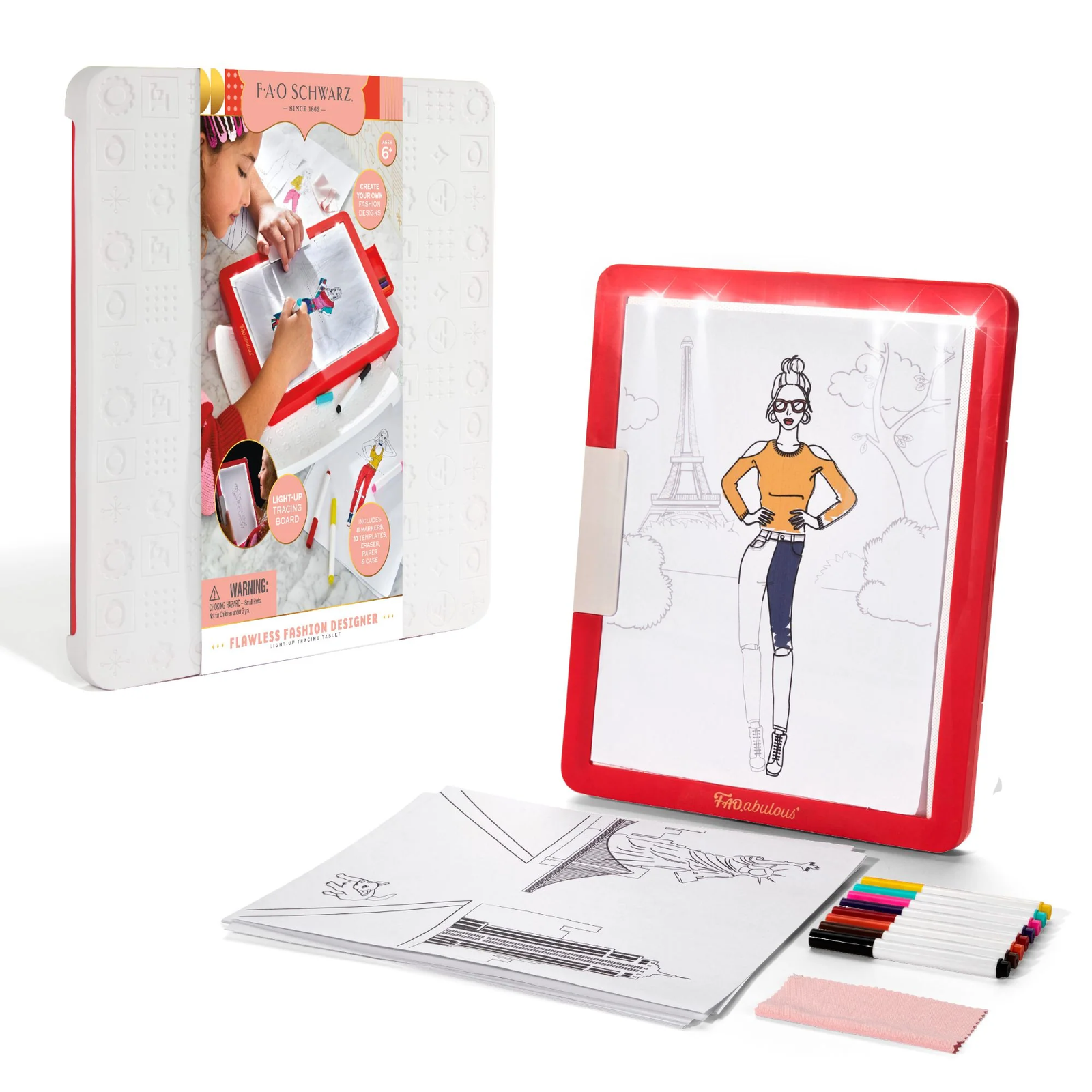 F.A.O. Schwarz Flawless Fashion Designer Light-Up Tracing Tablet