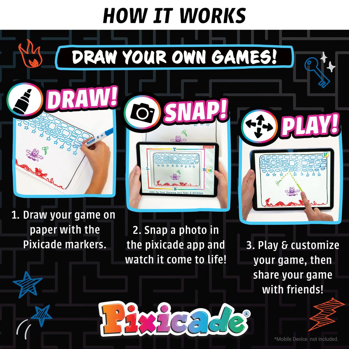 Pixicade - Draw Your Own Games!
