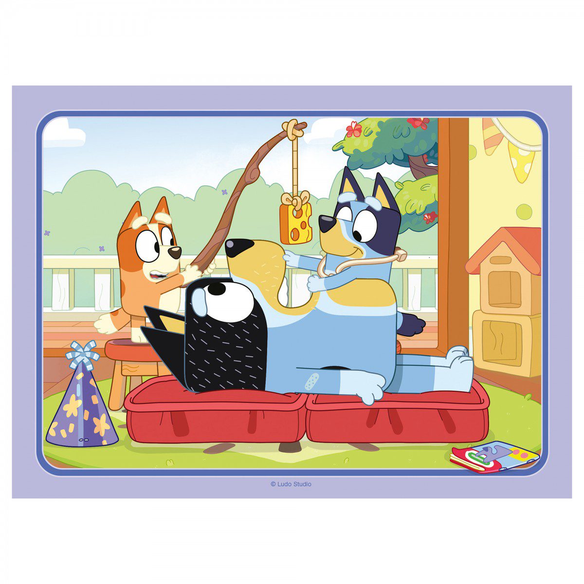 RB03111-5 Bluey Let&#39;s Do This! 4 in a Box Puzzles 12 16 20 24pc