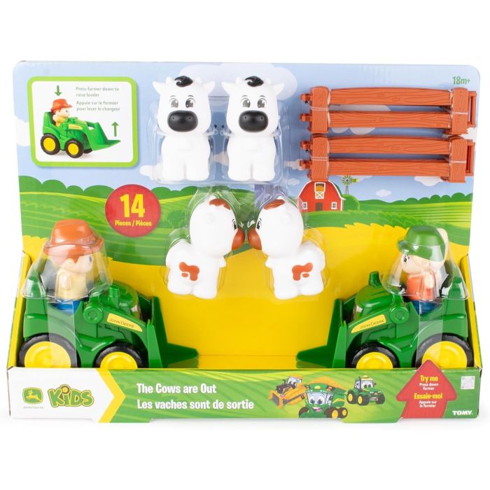 John Deere The Cows Are Out Farm Set