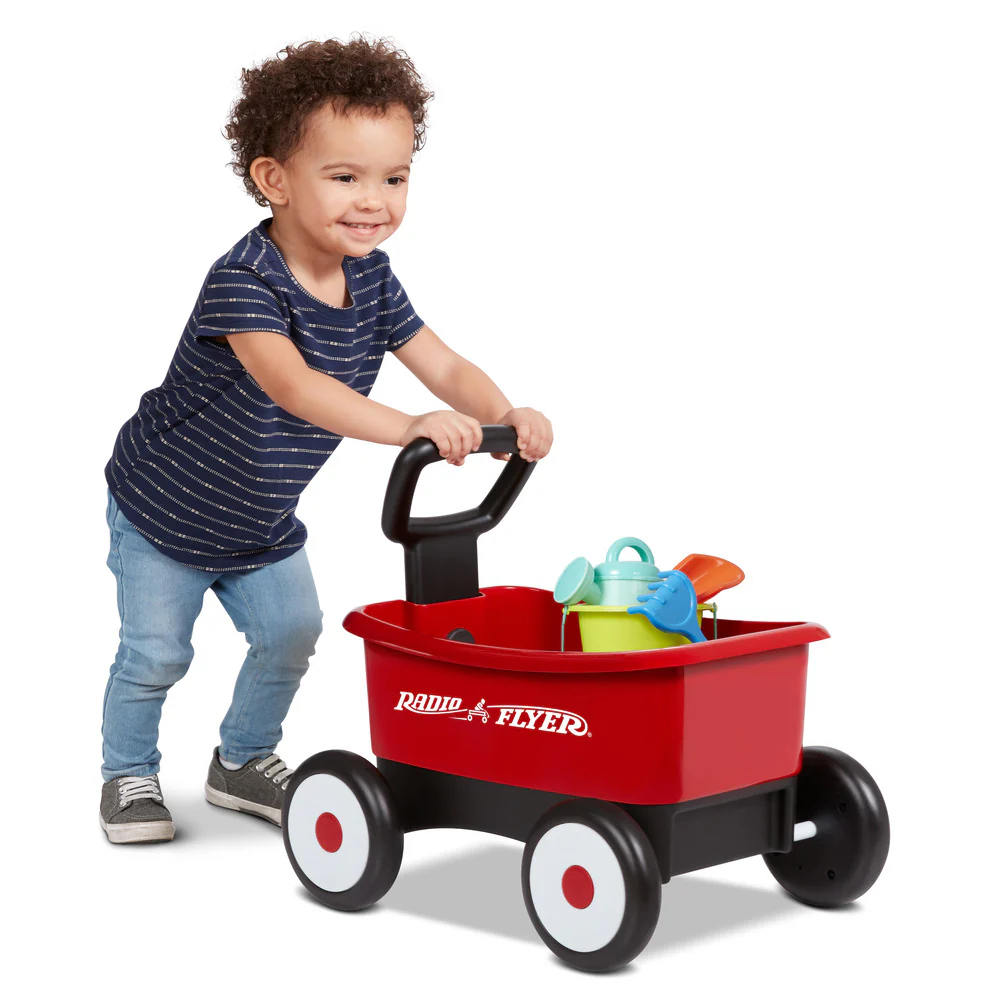 Radio Flyer My 1st 2-In-1 Walker Wagon With Garden Tools