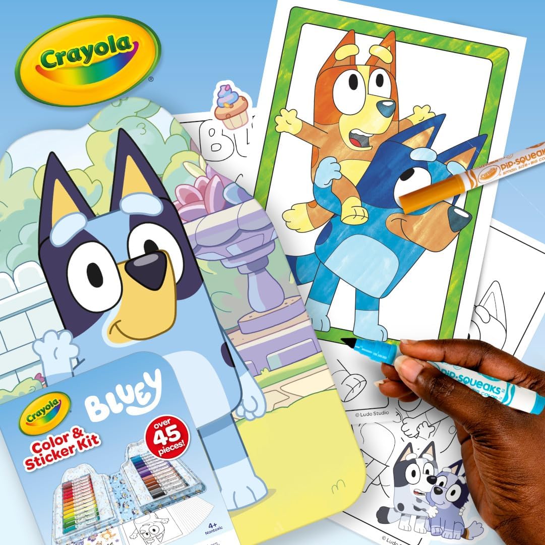 Crayola Colour &amp; Sticker Kit BLUEY