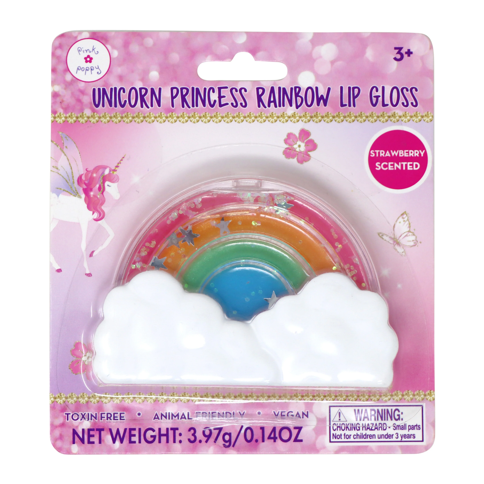 Pink Poppy Unicorn Princess Rainbow Lip Gloss