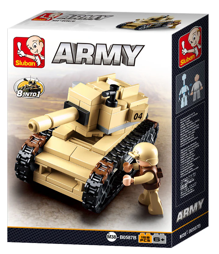 Sluban Army 8 into 1 Set Asstd (collect all 8 sets to build one bigger set)