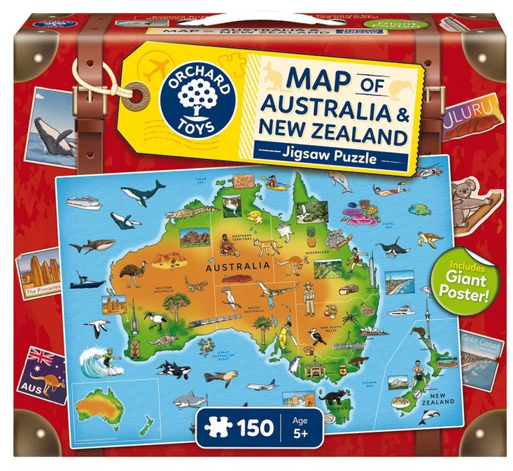 Orchard Toys Map Of Australia & New Zealand Puzzle 150pcs