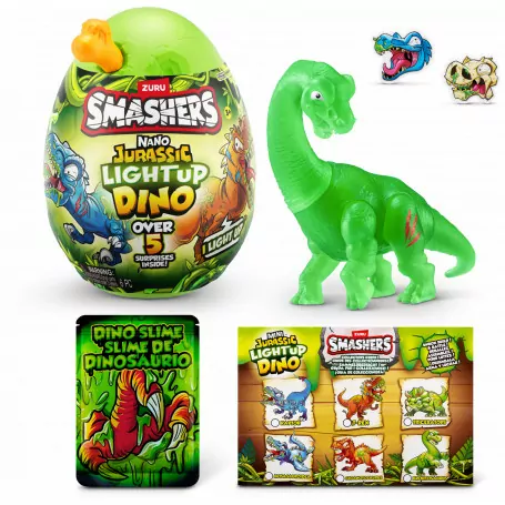 Zuru Smashers Jurassic Light Up Dino Nano Egg Assorted