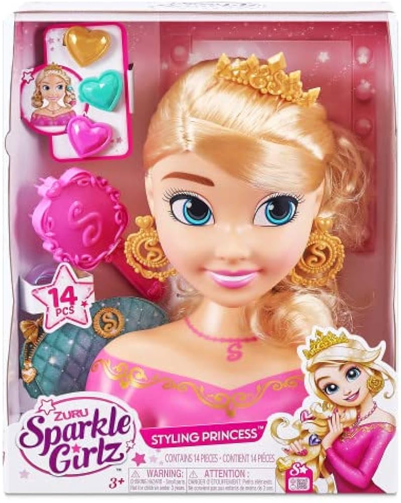 Zuru Sparkle Girlz Styling Princess Head with Accessories