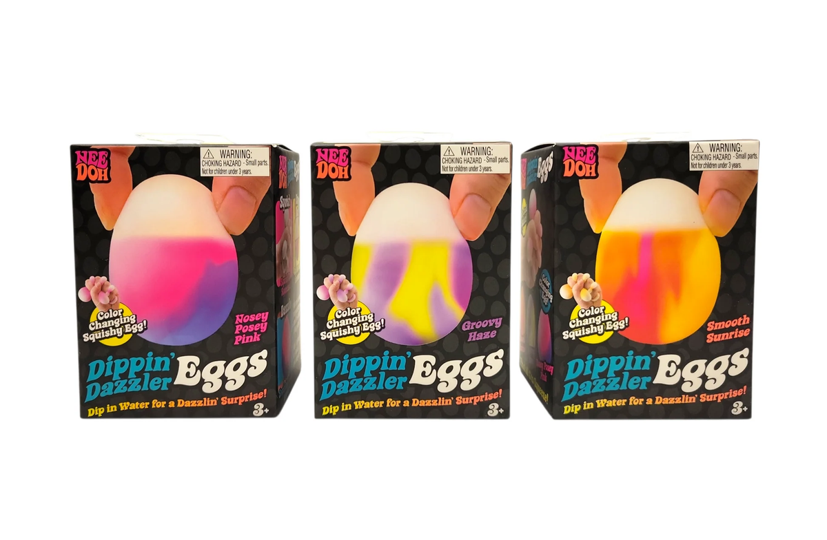 Schylling Nee Doh Dippin Dazzler Colour Change Squishy Egg Asstd Cols