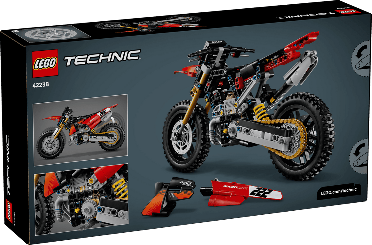 Lego 42238 Technic Ducati Desmo 450 MX Factory Motorcycle