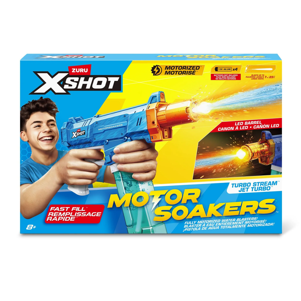 Zuru XShot Fast Fill Motor Soakers Turbo Stream req 4 x AA batteries