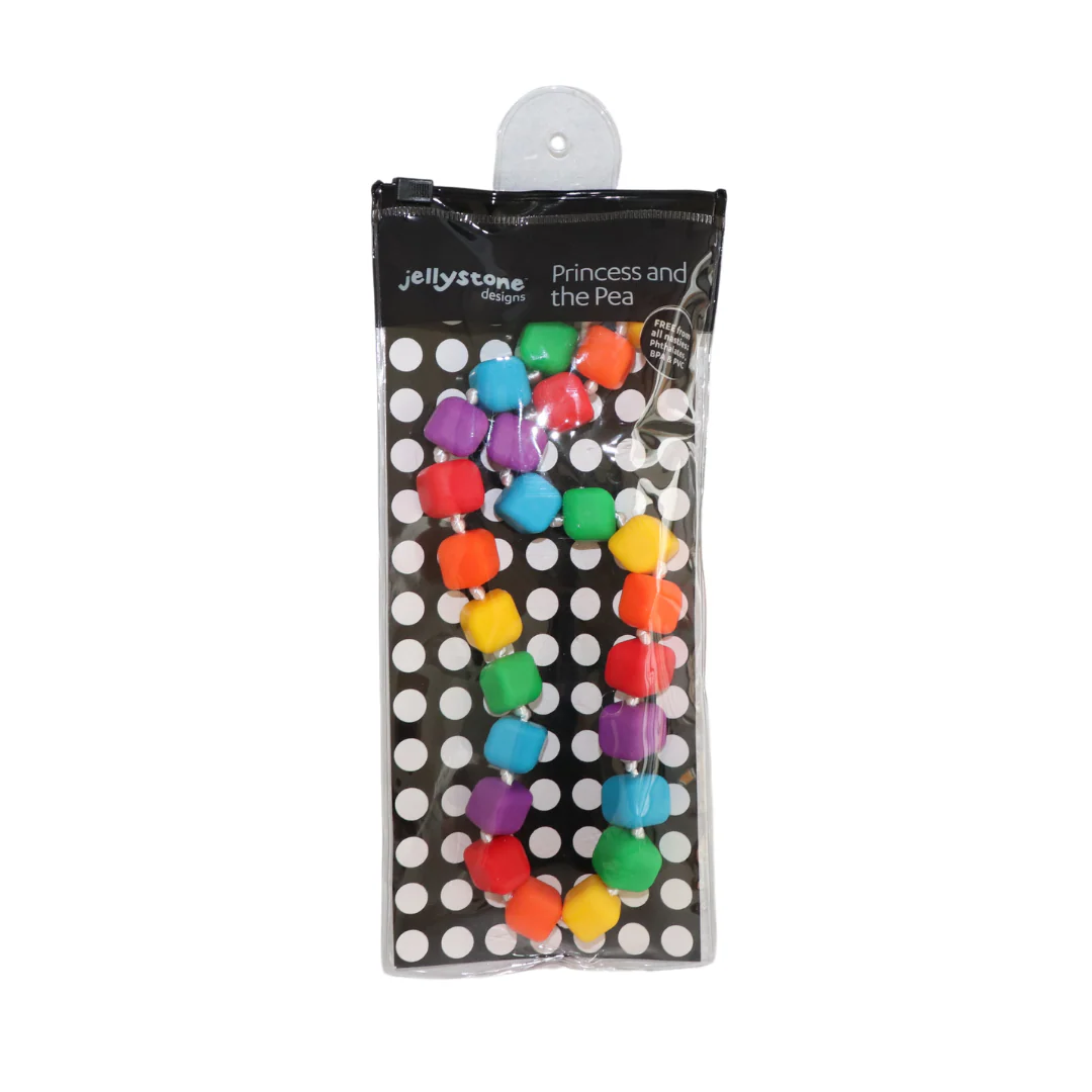 Jellystone Silicone Pendant Necklace PRINCESS &amp; THE PEA RAINBOW BRIGHT