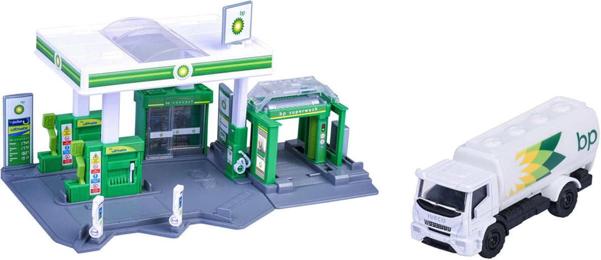 Majorette BP Petrol Station with 1 Vehicle Gift set