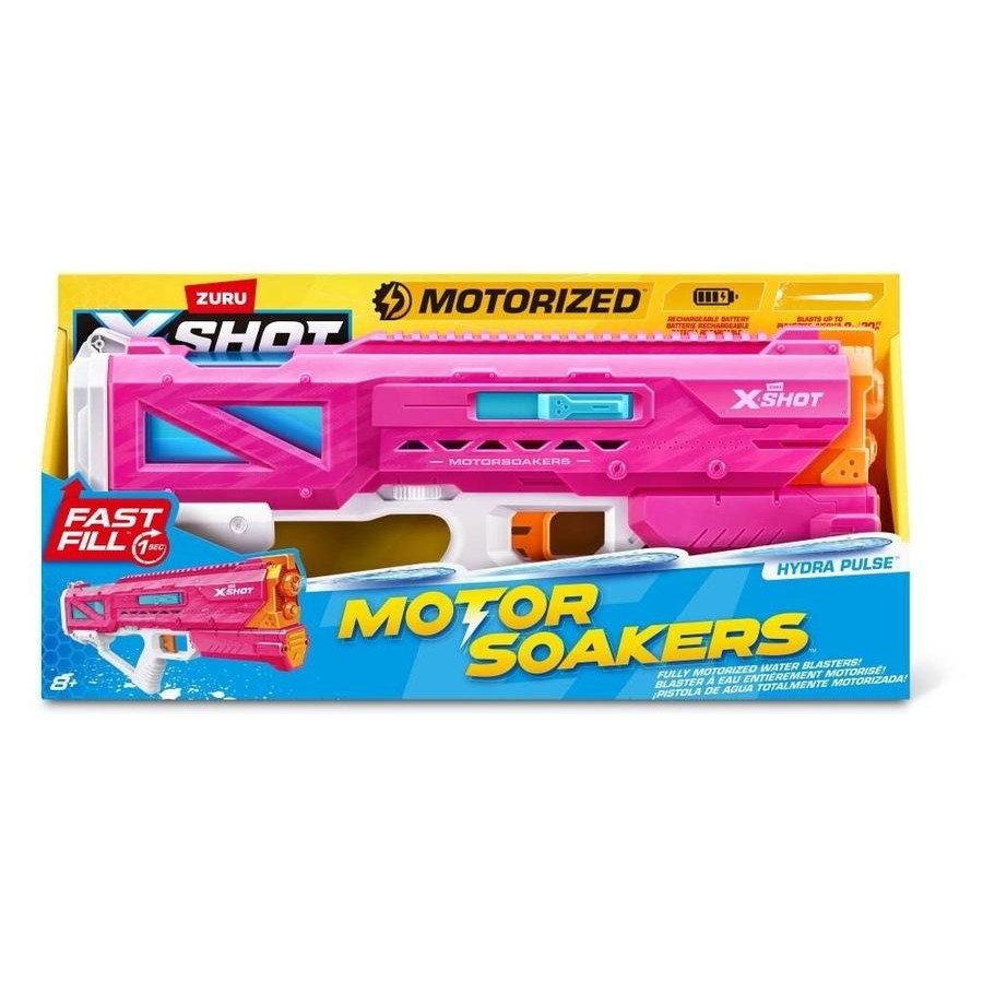 Zuru XSHOT Fast Fill Motor Soakers Hydra Pulse PINK USB Charge