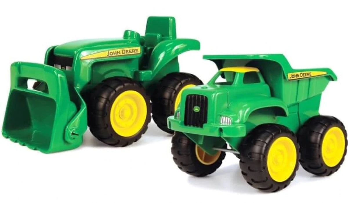 John Deere Sandbox Vehicles 2 Pack 15cm