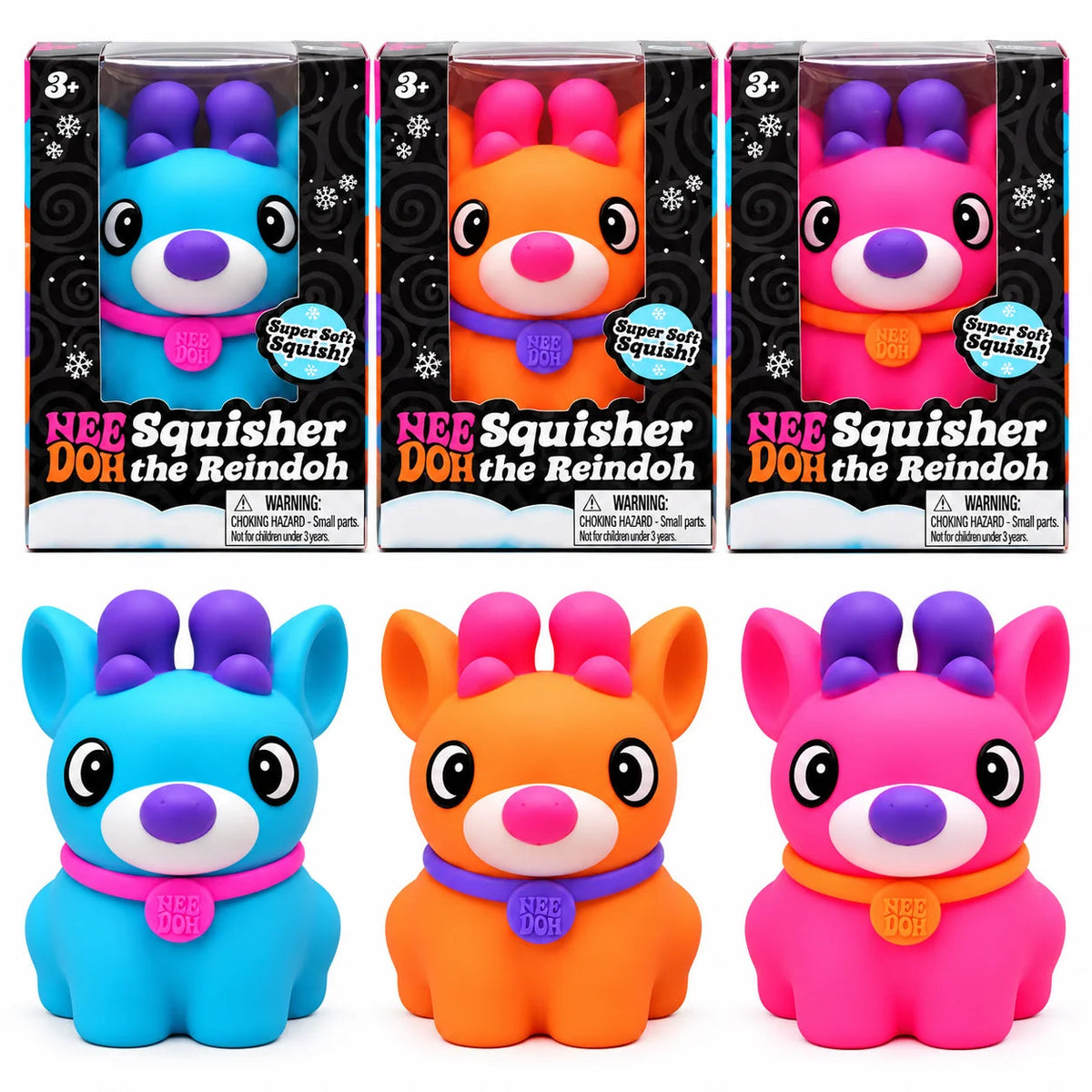 Schylling Nee Doh Squisher the Reindeer (Asst Colours)