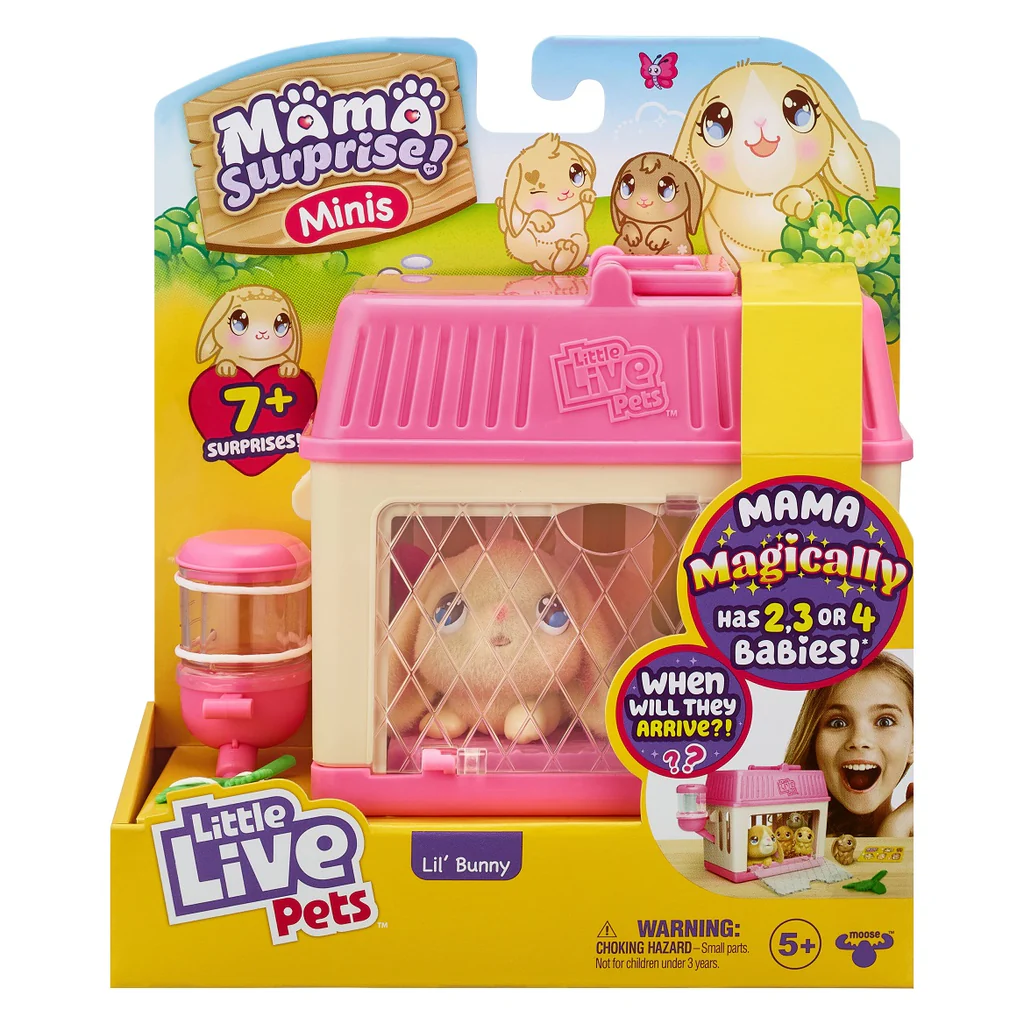 Little Live Pets Mama Surprise S2 Minis Playset Pink Lil Bunny