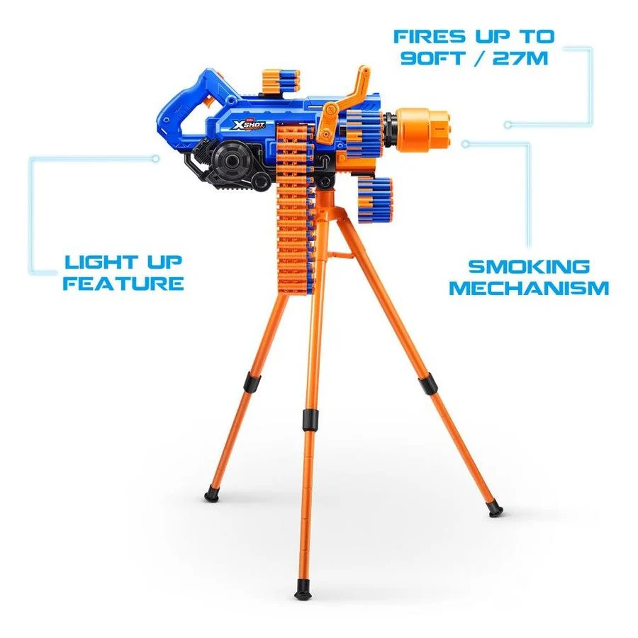 ZURU XSHOT Insanity Motorised Smoking Barrel w/ 72 darts req 3 x AA batteries