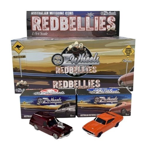 Oz Wheels 1/64 Wave 1 Redbellies Mystery Boxes Assorted