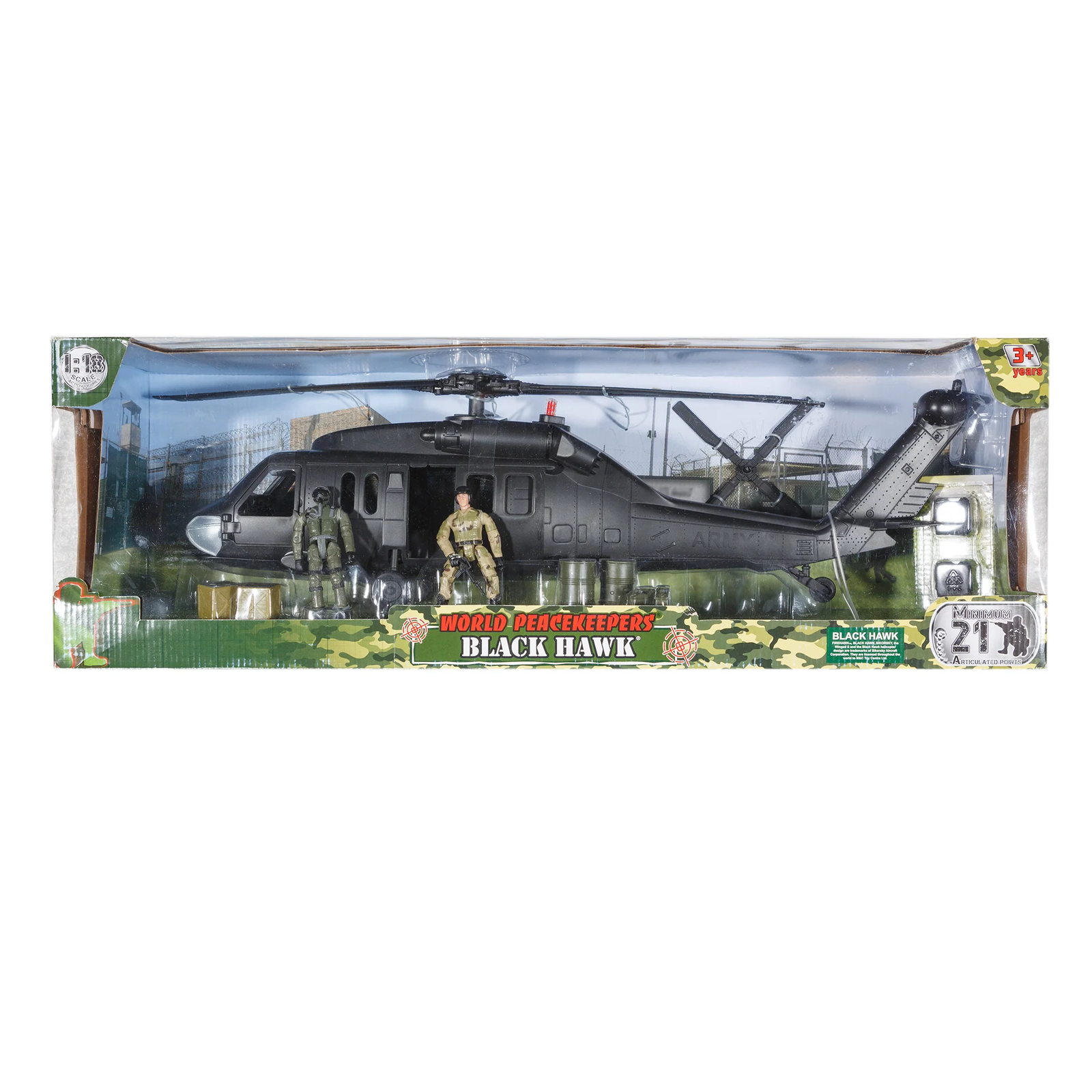 World Peacekeepers 1/18 Black Hawk Helicopter with Figures