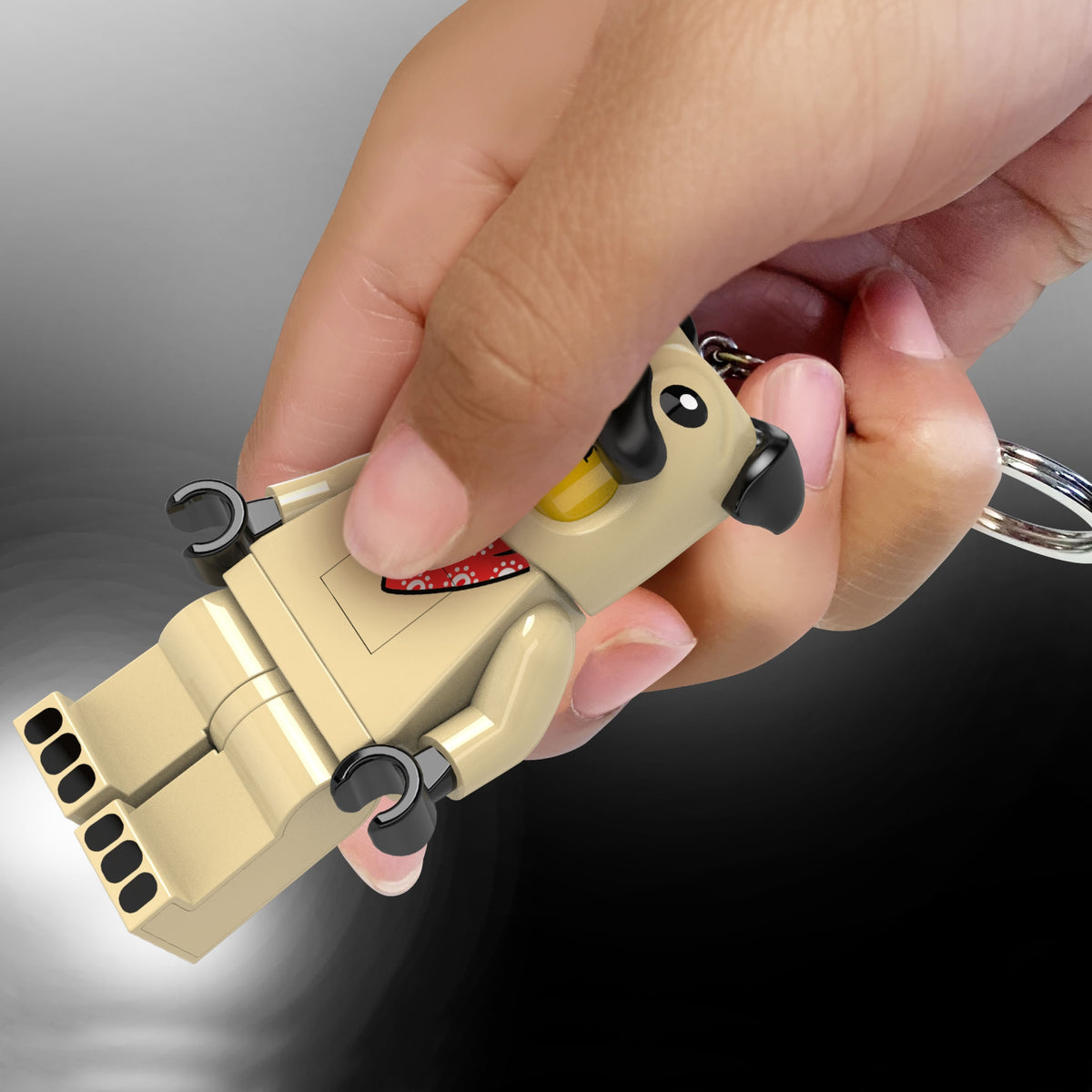 Lego Pug Man Key Ring Light