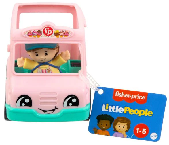 Fisher Price Little People Small Vehicle Pink Ice Cream Truck