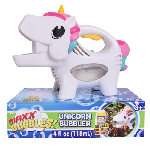 MAXX BUBBLES Handheld Unicorn Bubbler - Req 4 AAA Batteries