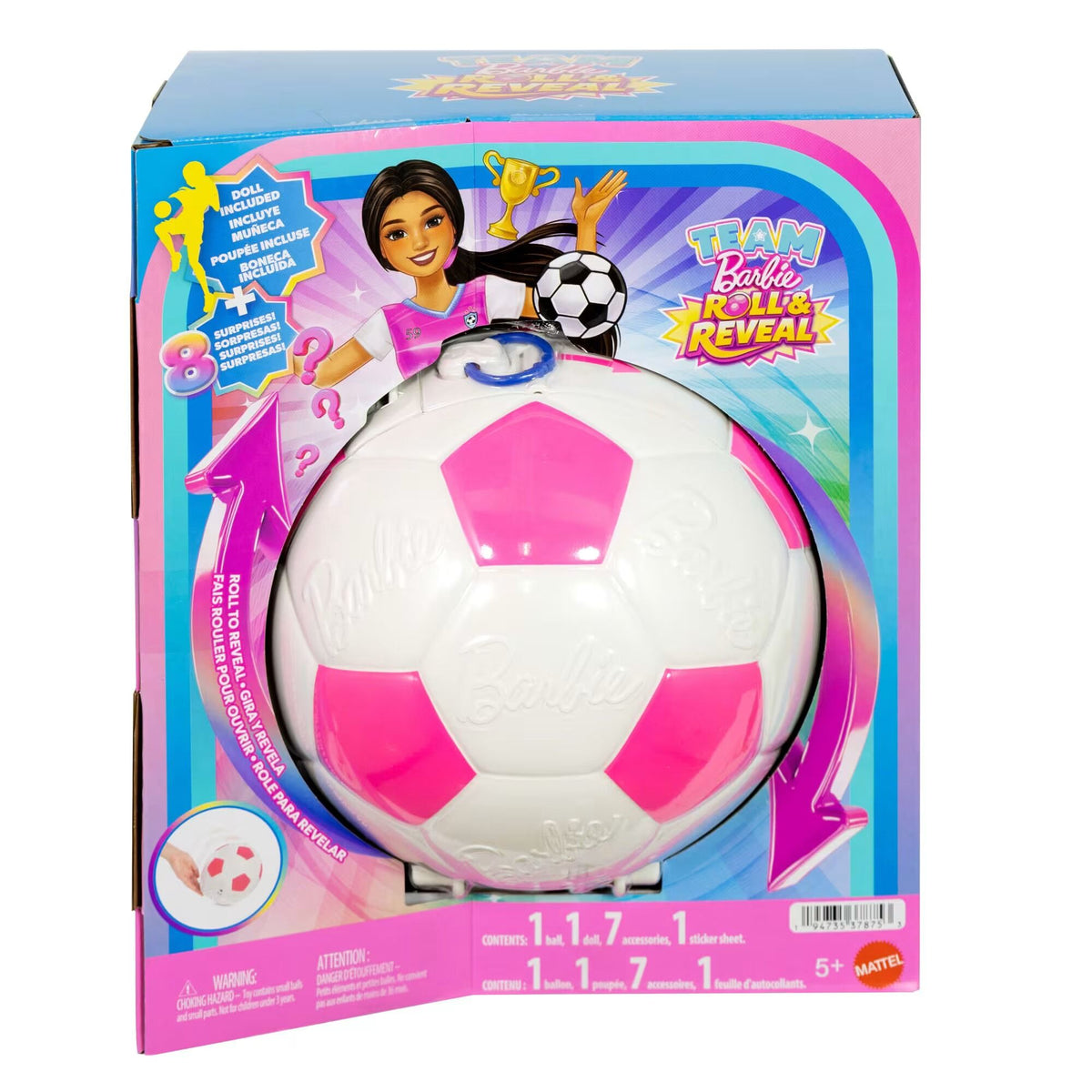 Barbie Team Roll and Reveal Soccer Ball